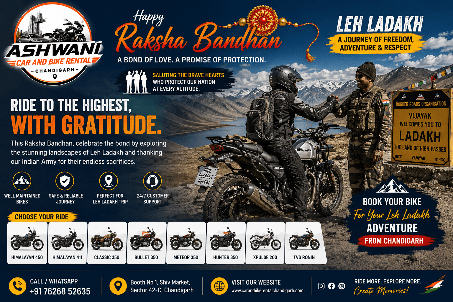 Raksha Bandhan in Leh Ladakh – Celebrate the Bond of Protection with a Memorable Bike Journey